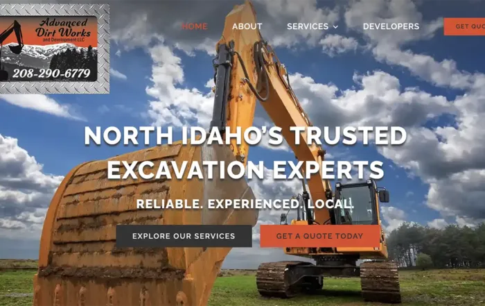 excavation website design