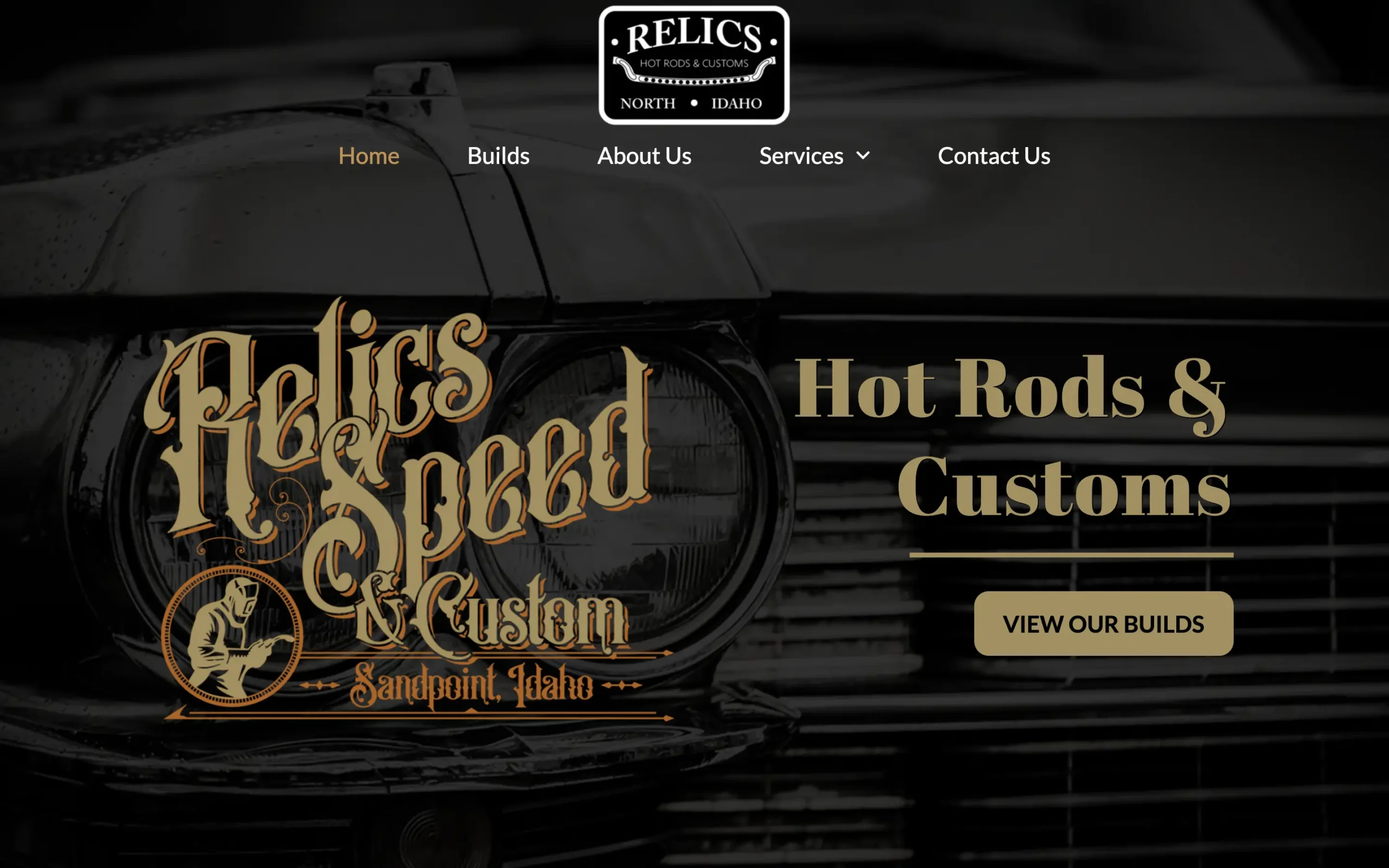 Relics Speed Shop website, built by Cedar Stream Media